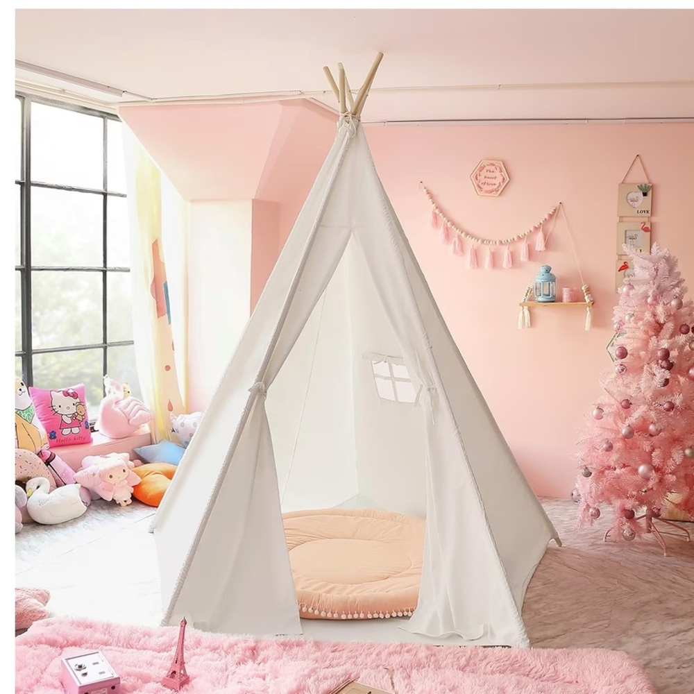 co Z play tent cotton white teepe